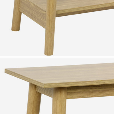 sweeek. Scandinavian ash-effect console 1 shelf
