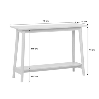 sweeek. Scandinavian ash-effect console 1 shelf