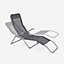 sweeek. Set of 2 textilene sun loungers - 2 positions - Levito - Anthracite