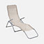 sweeek. Set of 2 textilene sun loungers - 2 positions - Levito - Taupe