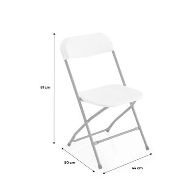 sweeek. Set of 6 folding event chairs Fiesta Charcoal Grey 44x81x50 cm