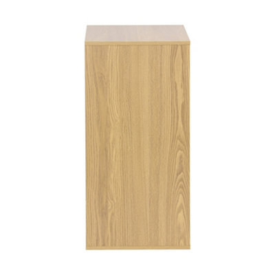 sweeek - Shelf / Bookcase with Light Wood-Effect Finish 4 Compartments W 70 x D 35 x H 70 cm    Kompo