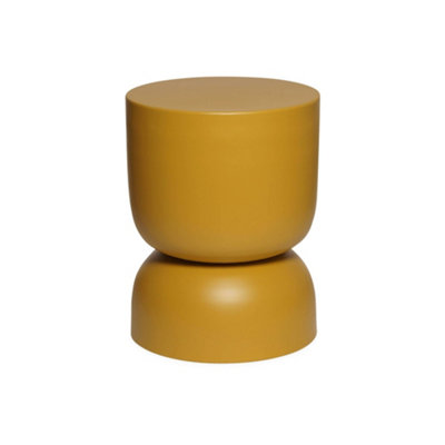 sweeek - Side table end table metal bedside table Diam.32 x H42cm Madi Mustard Yellow 32x32x42 cm