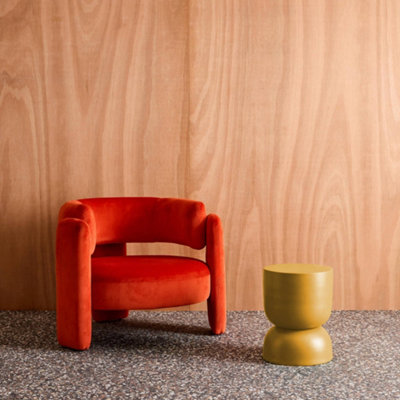 sweeek - Side table end table metal bedside table Diam.32 x H42cm Madi Mustard Yellow 32x32x42 cm