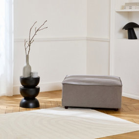 sweeek. Square pouffe in light grey water-repellent fabric - SENSE L91xW91xH44cm