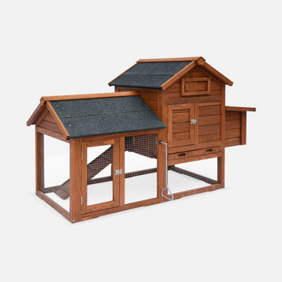 Sweeek Wooden Chicken Coop For 3 Chickens Backyard Hen Cage Indoor