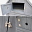 sweeek. Wooden garden cabinet - 77x54.5x179 cm - Garden shed storage cupboard tool storage - Mimosa - Anthracite