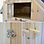 sweeek. Wooden garden cabinet - 77x54.5x179 cm - Garden shed storage cupboard tool storage - Mimosa - Natural
