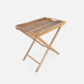 sweeek. Wooden garden trolley Murcia Natural 68x44x68 cm