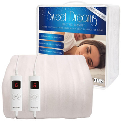 Sweet Dreams Electric Blanket King Size Bed Size Machine Washable Elasticated Skirt - Overheat Protection