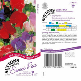 Sweet Pea Old Fashioned Scented Mix 1 Seed Packet (30 Seeds)
