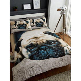 Sweet Pug King Size Duvet Cover and Pillowcase Set
