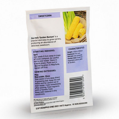Sweetcorn Golden Bantam Vegetable Seeds (Approx. 18 seeds) by Jamieson Brothers