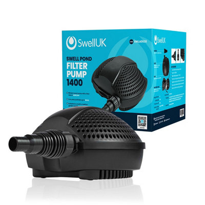 Swell UK 1400LPH Submersible Pond Pump Energy Efficient, Solids Handling, Ideal for Fish Ponds, Waterfalls, and Streams