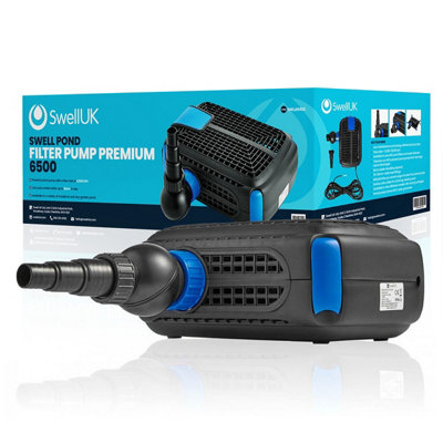 Swell UK Pond Pump Premium 6500LPH Energy-Efficient, Solids Handling ...