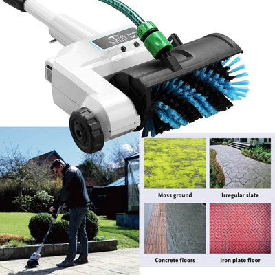 swift 40V Cordless Power Patio Brush Cleaner, Stone Wood Surface, Edges & Borders Cleaning with 6 Speed Adjustable