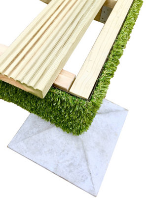 Swift Deck - Self-assembly Garden Decking Kit - 4.75 x 4.7m Corner - includes height adjustable foundations
