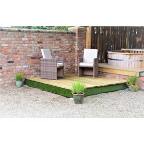 Swift Deck - Self-assembly Garden Decking Kit - 4.75 x 4.7m - includes height adjustable foundations