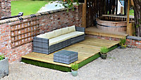 Swift Deck - Self-assembly Garden Decking Kit - 4.75 x 7.0m - includes height adjustable foundations