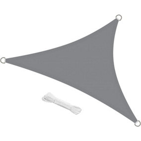 swift Sun Shade Sail 2x2x2m Triangle Waterproof 98% UV Block Water Resistant Canopy Sail for Garden Patio, Grey