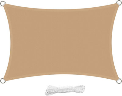 swift Sun Shade Sail 2x3m Rectangle Waterproof 98 UV Block Water