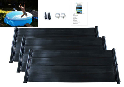 Swimming Kids Pool Hot Water Heater Mat PV Panel Pump Kit Free Sun Energy Hose - 0.66 x 150cm - 3 Mats