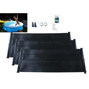 Swimming Kids Pool Hot Water Heater Mat PV Panel Pump Kit Free Sun Energy Hose - 0.66 x 150cm - 3 Mats