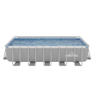 Swimming Pool 21ft 640x305cm XXL Steel Frame Above Ground & Filter Pump
