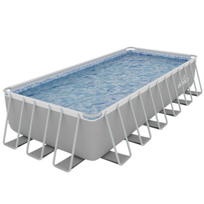 Swimming Pool 25ft 760x366cm XXL Steel Frame Above Ground & Filter Pump