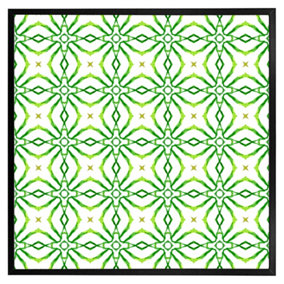 Swimwear fabric green alluring boho chic (Picutre Frame) / 12x12" / Oak