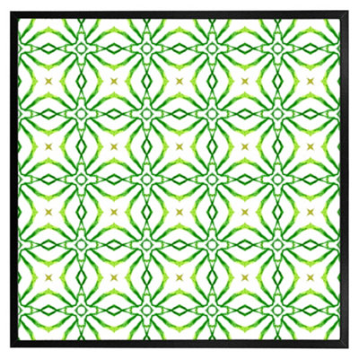 Swimwear fabric green alluring boho chic (Picutre Frame) / 20x20" / Brown