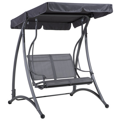 Swing 2 Seater Polyester Grey TESERO