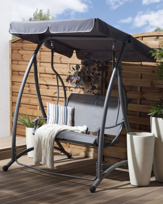 Swing 2 Seater Polyester Grey TESERO