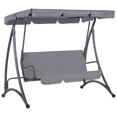 Swing 3 Seater Polyester Dark Grey TEMPLE