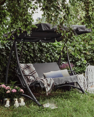 Swing 3 Seater Polyester Dark Grey TEMPLE