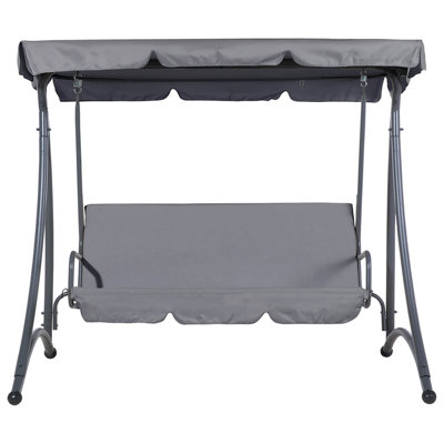 Swing 3 Seater Polyester Dark Grey TEMPLE - 4