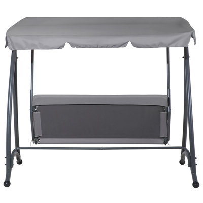 Swing 3 Seater Polyester Dark Grey TEMPLE - 5