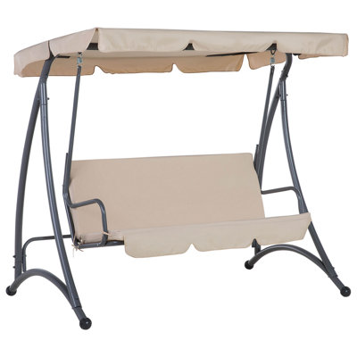Swing 3 Seater Polyester Sand Beige TEMPLE