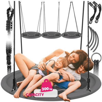 Swing - 300 kg weight capacity, height-adjustable  -  grey/black