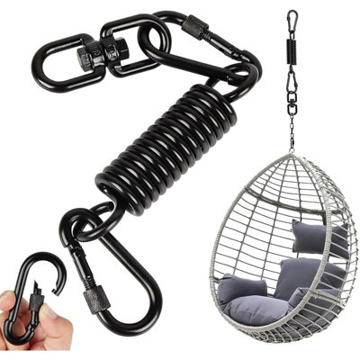 Swing Spring For Hanging Chair, Hanging Chair With 2 Carabiners And 360 ...