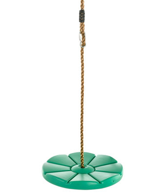 Swingan - Cool Disc Swing with Adjustable Rope - Fully Assembled - Green