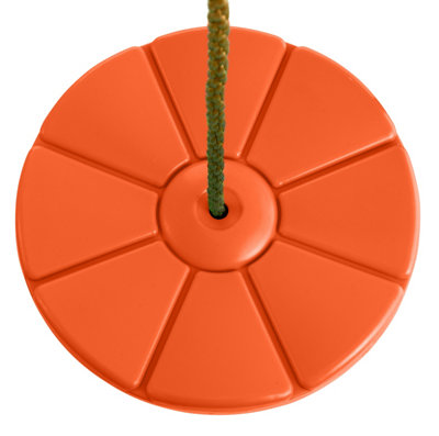 Swingan - Cool Disc Swing with Adjustable Rope - Fully Assembled - Orange