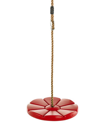Swingan - Cool Disc Swing with Adjustable Rope - Fully Assembled - Red