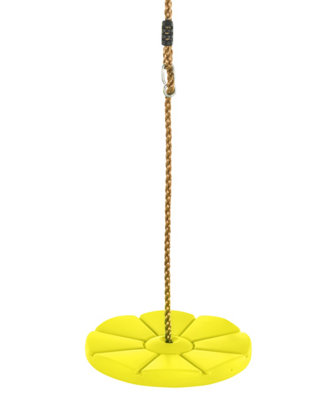 Swingan - Cool Disc Swing with Adjustable Rope - Fully Assembled - Yellow