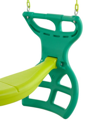 Swingan - Glider Swing Seat - Two Kids Seater - Playground Sets & Accessories for Children - Green & Yellow