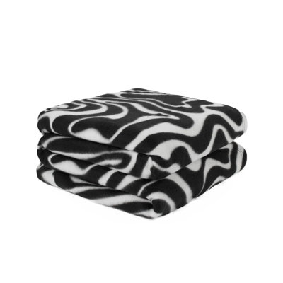 Swirl Polar Fleece Throw Over Chair Winter Bed Blanket Abstract Travel Soft Warm DIY at B&Q