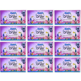 Swirl Tumble Dryer Sheet Spring Fresh Scent 35 Sheets x 12