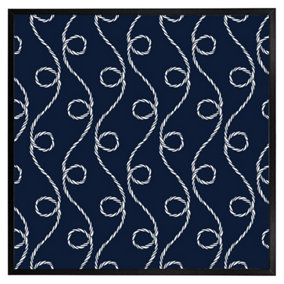 Swirled rope (Picutre Frame) / 30x30" / Grey
