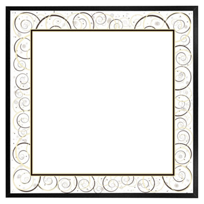 Swirling frame (Picutre Frame) / 12x12" / White