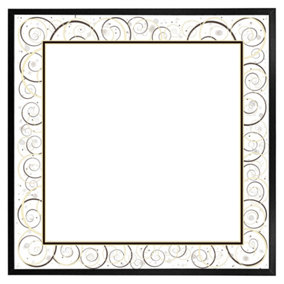 Swirling frame (Picutre Frame) / 12x12" / White